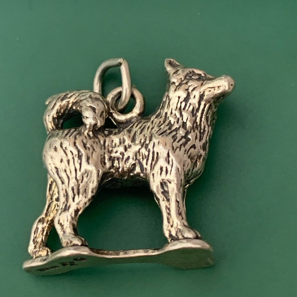 Huskey Dog Sterling Silver Jewelry Charm #husky